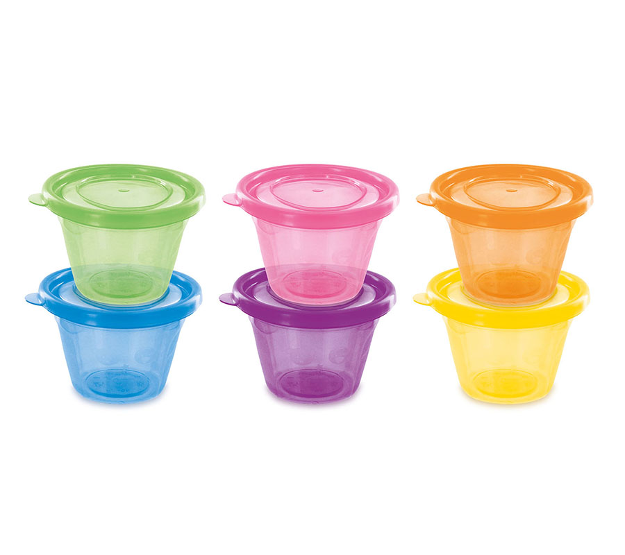 SET OF 6 SMALL JARS WITH LID