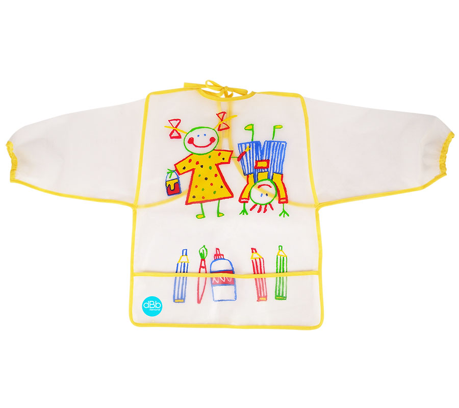 BIB-APRON WITH SLEEVES