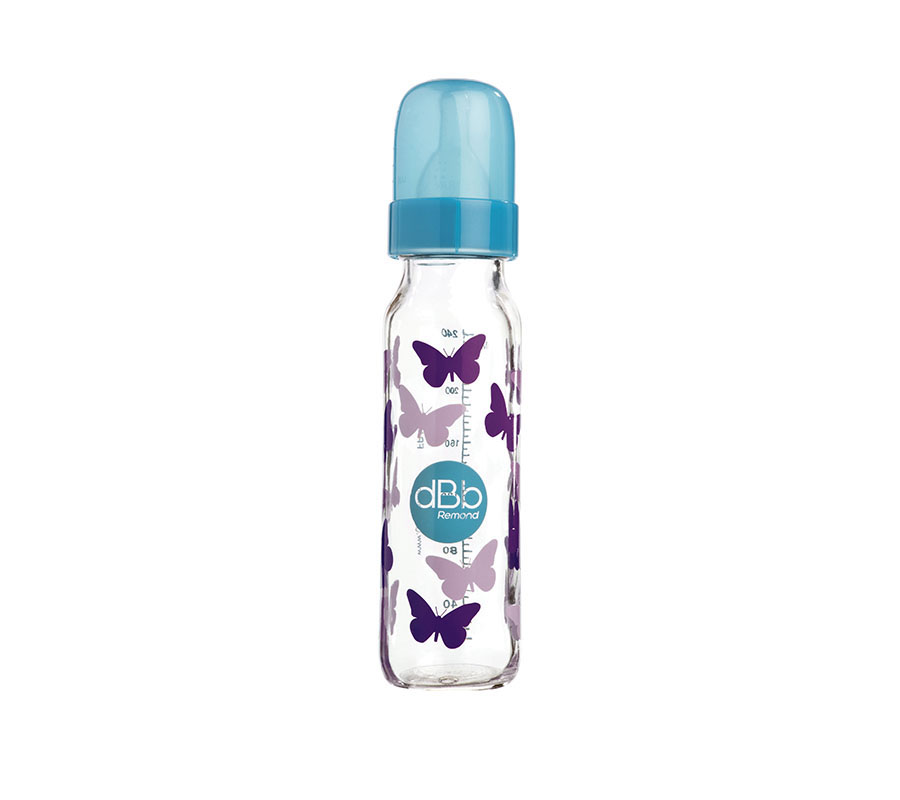 “AIR CONTROL” FEEDING BOTTLE 240 ML, “BUTTERFLIES” DECOR, “N.N” SILICONE TEAT