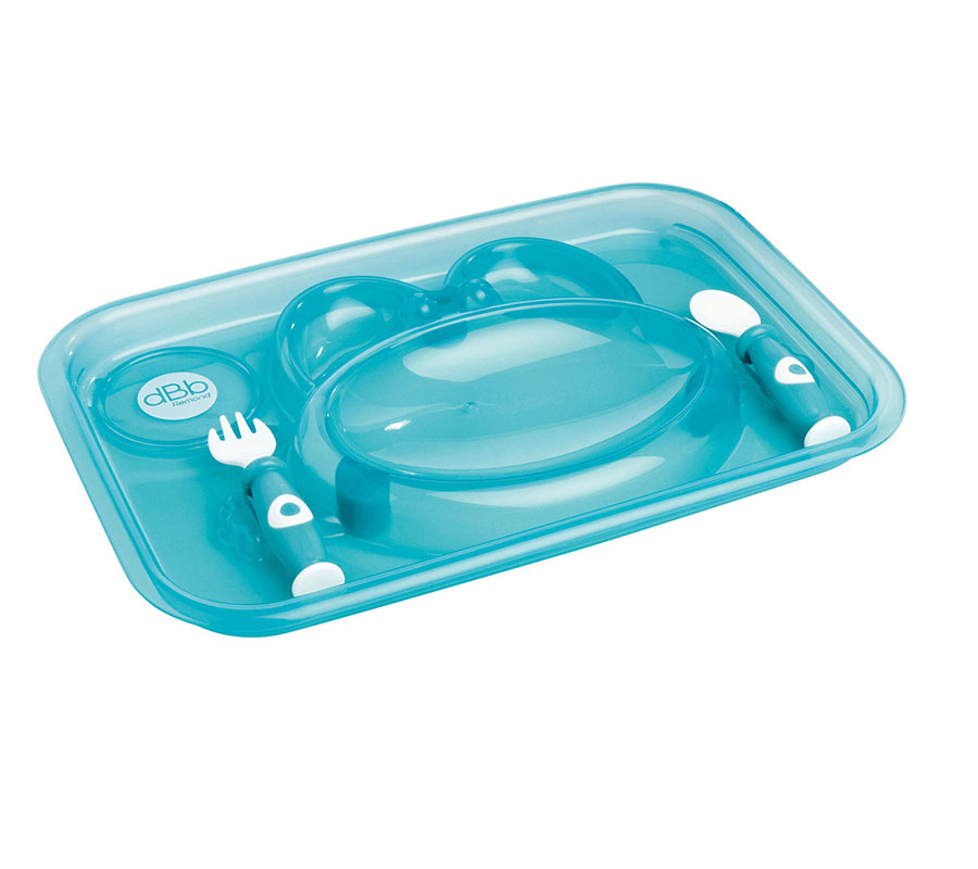 TRANSLUCENT MEAL TRAY WITH CUTLERY